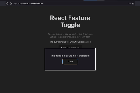 A picture of the show_news dialog enabled